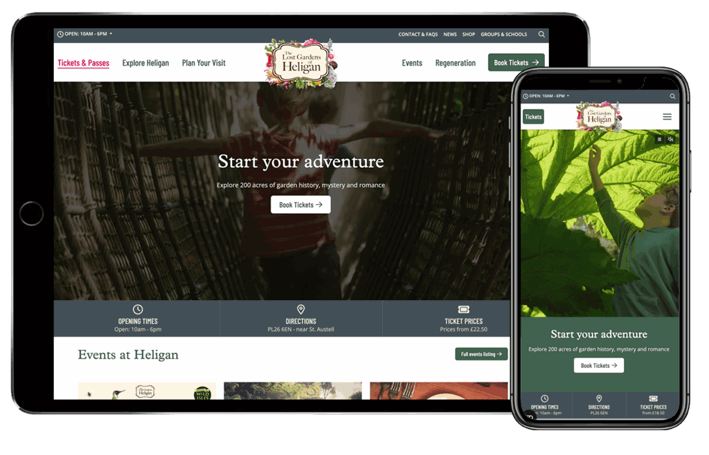 The Lost Gardens of Heligan website
