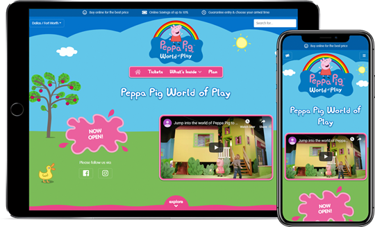 Peppa Pig World of Play website