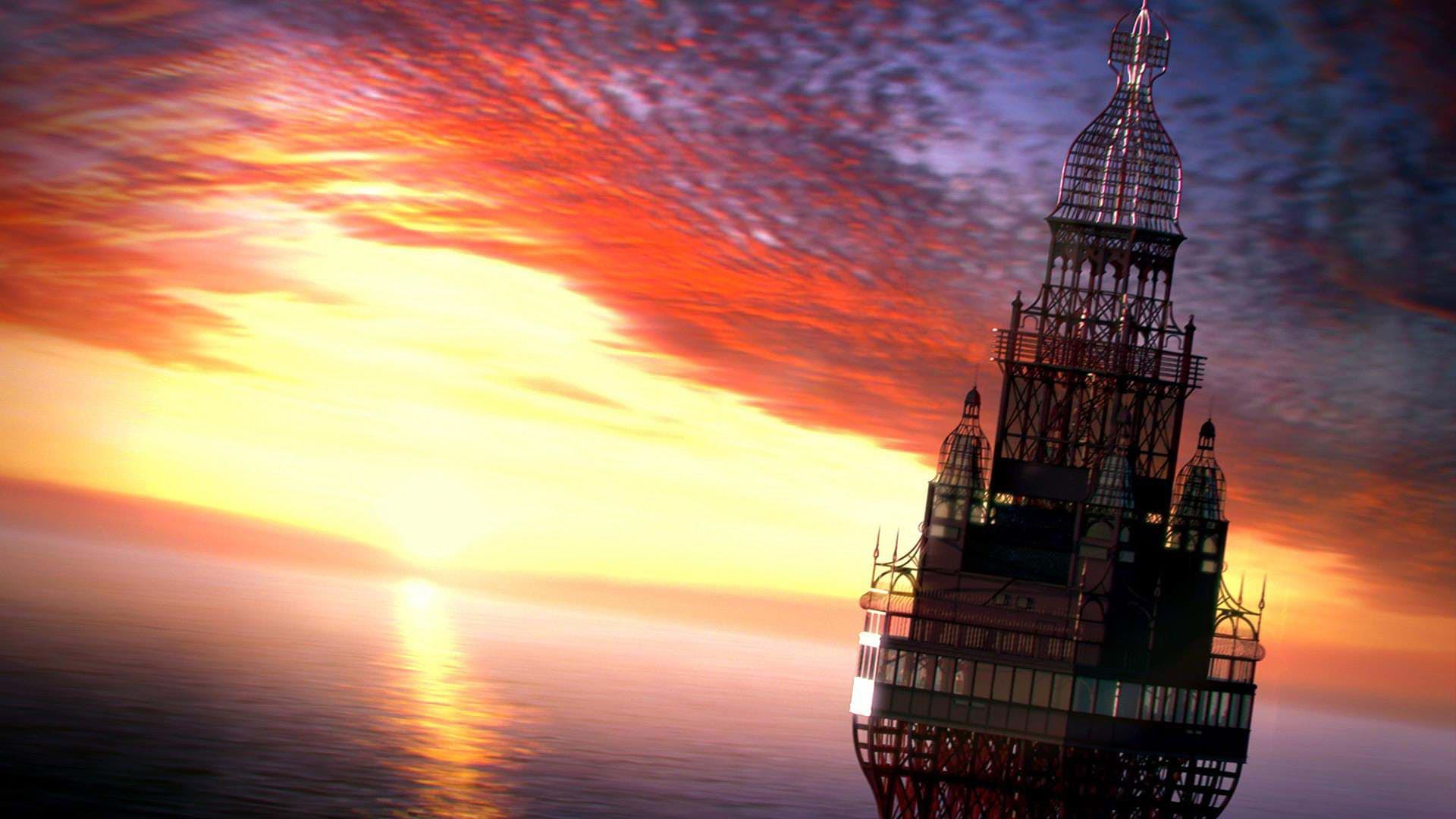 Blackpool Tower at sunset